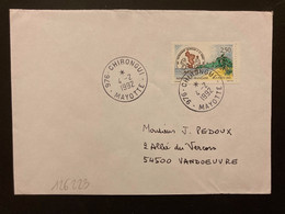 LETTRE TP MAYOTTE 2,50 OBL.4-2 1992 976 CHIRONGUI MAYOTTE - Storia Postale