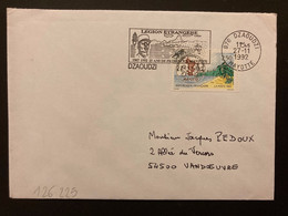 LETTRE TP MAYOTTE 2,50 OBL.MEC.27-11 1992 976 DZAOUDZI MAYOTTE LEGION ETRANGERE - Storia Postale