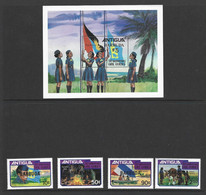 Barbuda 1981 Girl Guide Anniverary Set Of  4 & Miniature Sheet MNH - Barbuda (...-1981)