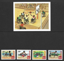 Barbuda 1981 Disabled Year Issue # 2 Set Of  4 & Miniature Sheet MNH - Barbuda (...-1981)
