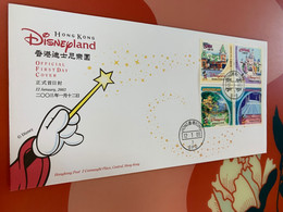 Hong Kong FDC Stamp Disneyland 2003 - FDC