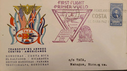 J) 1949 COSTA RICA, CENTRAL AMERICAN AIR TRANSPORTS, FIRST INAUGURAL FLIGHT, AIRMAIL, CIRCULATED COVER, FROM COSTA RICA - Costa Rica