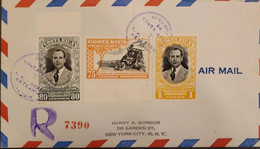 J) 1948 COSTA RICA, CARLOS LUIS VALVERDE, NATIONAL LIBERATION WAR, REGISTERED, MULTIPLE STAMPS, AIRMAIL, CIRCULATED COVE - Costa Rica