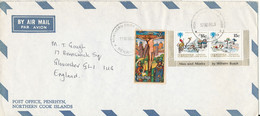 Penrhyn Air Mail Cover Sent To England 17-11-1980 - Penrhyn