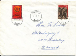 Finland Cover Sent To Denmark Turku Abo 13-2-1971 - Cartas & Documentos