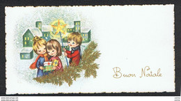 BUON  NATALE:  BAMBINI  CON  REGALI  -  Mm. 125x65  NUOVO - Kerstversiering