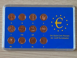 EUROPE 2002 12 X 1 Euro Cent UNC Des 12 Premiers états Membres Ayant Adopté L'Euro En 2002 - Errors And Oddities