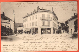 ZTX-13  Divonne-les-Bains Place Des Quatre-Vents Attelage Jullien 2208 Dos Simple Circ. 1903 - Divonne Les Bains