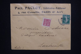 FRANCE - Vignette "Ruche Troyenne" Sur Enveloppe Commerciale De Paris Pour Landreville  - L 130555 - Lettres & Documents