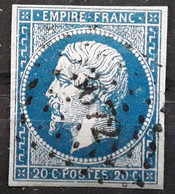 Empire No 14 A Obl Pc 3672 De VOITEUR, Jura , Indice 13,  Belle Frappe TB - 1853-1860 Napoléon III
