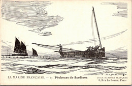Bateau - Marine Française - Pêcheurs De Sardines N°13 - Ligue Maritime Française Illustrateur HAFFNER - Visvangst