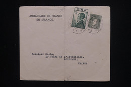 IRLANDE - Enveloppe De L'Ambassade De France ( Pli Central) Pour La France - L 130563 - Lettres & Documents