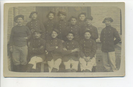 Carte Photo Militaria - Groupe De Soldats Chasseurs Alpins En 1912 - Uniforms
