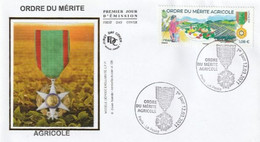 FRANCE 2021_Enveloppe 1er Jour_fdc_soie_Ordre Du Mérite Agricole. (5475) Oblit. PJ Paris 12/03/21. - 2020-…