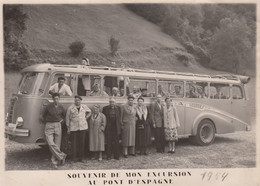 Photo D'un Autobus De La S.L.A Lourdes - Excursion Au Pont D'Espagne 1954 - Auto's