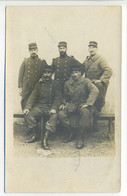 Carte Photo Militaria - Groupe De Soldats Sous-Officiers, En 1915 à Seppois Le Bas (voir Texte Au Dos) - Uniforms