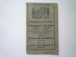 2022 - T 69  Orphelinat National Des CHEMINS De FER  :  LIVRET DE SOCIETAIRE  1948  (Mostaganem)   XXX - Non Classés