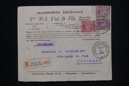 BELGIQUE - Enveloppe Commerciale En Recommandé De Bruxelles Pour La France En 1920  - L 130587 - Covers & Documents