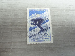 Championnats Du Monde De Ski à Chamonix - Descente - 30c. - Outremer Et Violet Foncé - Oblitéré - Année 1962 - - Used Stamps