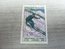 Championnats Du Monde De Ski à Chamonix - Slalom - 50c. - Vert Foncé, Violet Et Bleu-vert - Oblitéré - Année 1962 - - Used Stamps