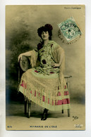 ARTISTE 100 Mlle Marie DE L'ISLE Costume Espagnole Opéra Comique Timb 1907 - Entertainers