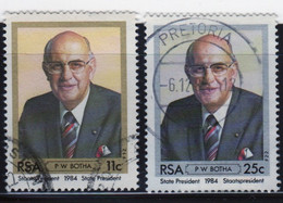 South Africa 1984 Set Of Stamps To Celebrate Inauguration Of President Botha In Fine Used - Oblitérés
