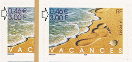 V7435 Variété : N° BC3400 Vacances Faciale Violette Au Lieu D'outremer + Normal Les 2 Carnets ** - Booklets