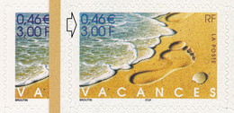 V7436 Variété : N° BC3400 Vacances Faciale Bleue Doublée Au Lieu D'outremer + Normal Les 2 Carnets ** - Markenheftchen