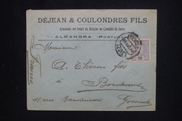 PORTUGAL - Enveloppe Commerciale De Alhandra Pour La France En 1909 - L 130622 - Storia Postale