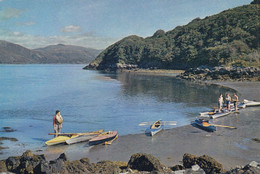 Postcard The Mawddach Estuary At Arthog Merionethshire [ Dixon ] Canoe / Kayak Interest My Ref B25562 - Merionethshire