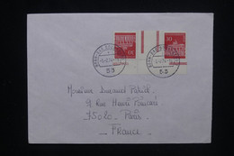 ALLEMAGNE - Affranchissement 1 Paires Issus De Carnet ( Tête Bêche ) Sur Enveloppe En 1974 Pour Paris - L 130629 - Storia Postale