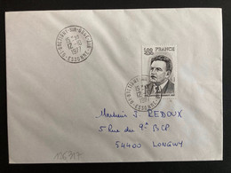 LETTRE TP EDOUARD HERRIOT 1,00+0,20 OBL.12-10 1977 91 BRETIGNY-SUR-ORGE-AIR ESSONNE - Military Airmail