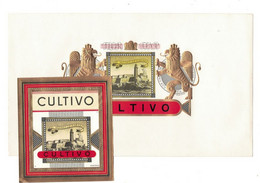 XB1004 SET OF 2 CIGAR BOX LABEL, ETIQUETTE A CIGARE, KIST ETIKET ,CULTIVO, SHIP IN HARBOR TRANSPORTATION - Etiquettes