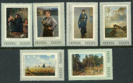 SOVIET UNION 1971 Art Exhibitions Society Centenary MNH / **.  Michel 3930-35 - Unused Stamps