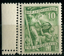 584. Yugoslavia 1951 Definitive 10d ERROR Double And Moved Perforation MNH Michel 680 - Imperforates, Proofs & Errors