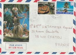 Lettre Polynésie 1987 Pour La France - Brieven En Documenten