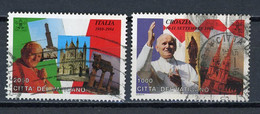 VATICAN: VOYAGES DE JEAN-PAUL II -  N° Yvert 1023+1024 Obli. - Used Stamps