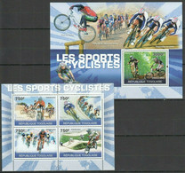TG1296 2010 TOGO SPORT CYCLING LES SPORTS CYCLISTES 1KB+1BL MNH - Radsport