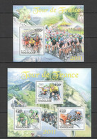 TG1053 2011 TOGO SPORT BYCYCLE CYCLING TOUR DE FRANCE BL+KB MNH - Radsport