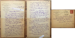 ● L.A.S 1915 John LABUSQUIERE Médecin né Ascension Louisiane USA Clément Janin Lettre Maubourget école Germain Pilon - Inventeurs & Scientifiques