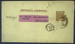 Argentina Postal Stationery Newspaper Wrapper Posted 1889 B220901 - Interi Postali