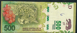 ARGENTINA P365a 500 PESOS 2016 Signature 87 # D     VF NO P.h. - Argentina