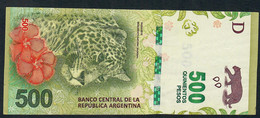 ARGENTINA P365a 500 PESOS 2016 Signature 87 # H     VF NO P.h. - Argentina