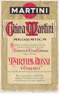 W4251- CHINA MARTINI LABEL, TORINO, DRINKS, BAR AND FOOD - Alcohols & Spirits