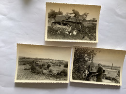 Ensemble 3 Photos   10x7 Tracteurs Marque COMBES Mdéfrichement à La Blaque   Var - Tracteurs