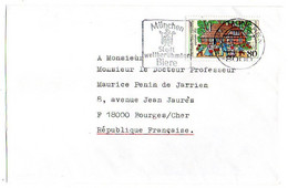 Allemagne --1983 --Lettre De  Munich  Pour Bourges-18 (France) ..timbre   Seul Sur Lettre....à Saisir - Briefe U. Dokumente