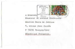 Allemagne --1983 --Lettre De  Munich  Pour Bourges-18 (France) ..timbre   Seul Sur Lettre....à Saisir - Cartas & Documentos