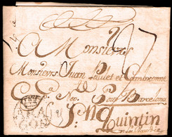 Zaragoza - Prefilatelia - PE 11N - 1788 - Carta A Francia + Porteo Manuscrito "97" - ...-1850 Prefilatelia