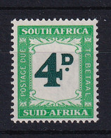 South Africa: 1950/58   Postage Due    SG D42    4d    MH - Strafport