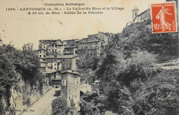 CPA. -  [06] - Lantosque - Le Vallon Du Riou Et Le Village - Vallée De La Vésubie - Tampon Daté 1910 - TBE - Lantosque